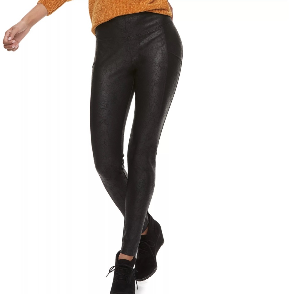 Black Crackle Jeggings